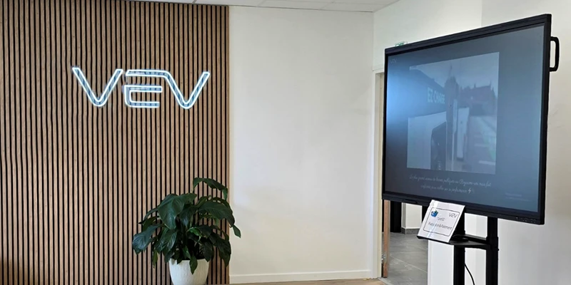 Ecran interactif pour la société VeV à Sophia Antipolis (06)