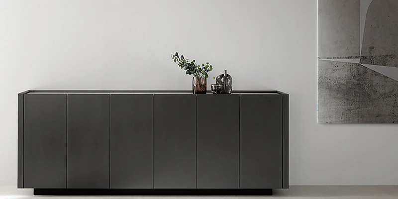 Armoire basse de style contemporain avec 6 portes de rangement